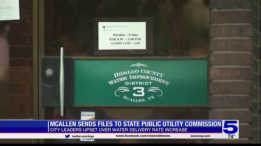 McAllen leaders upset over water delivery rate increase
