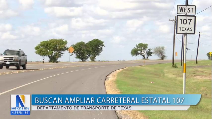 TxDot busca ampliar la Carretera Estatal 107