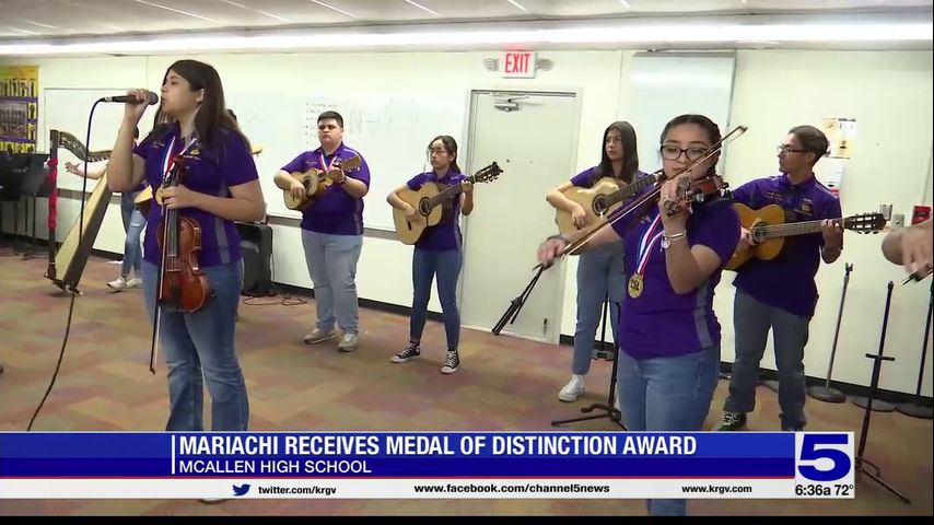 McAllen High Mariachi Oro earns medal of distinction award