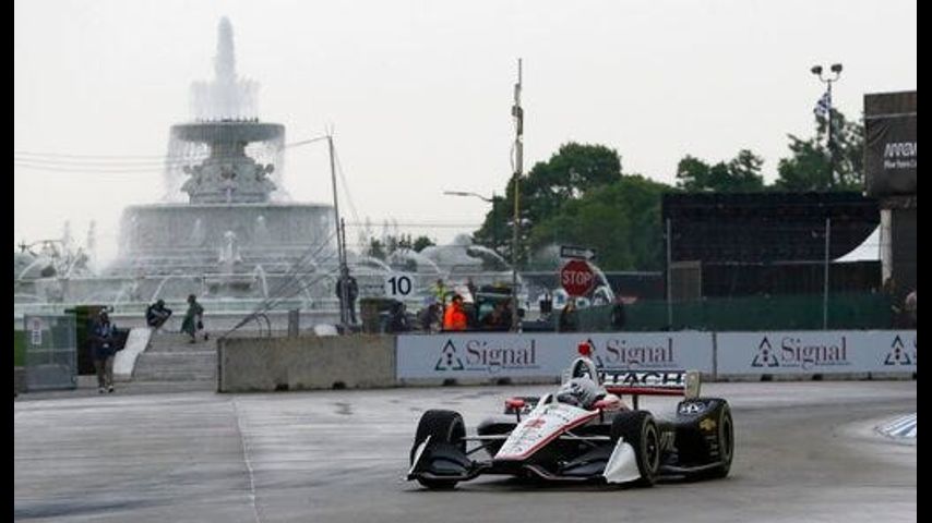 Josef Newgarden wins 1st of 2 Detroit Grand Prix races