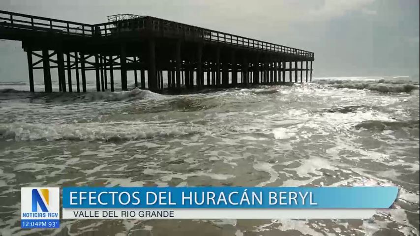 Playas del condado Cameron en alerta tras el paso del huracán Beryl