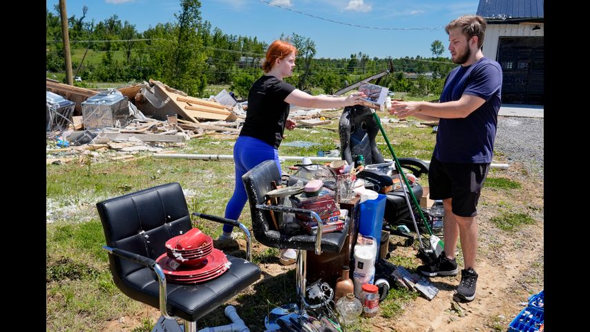 Power outages could linger for days after storms batter Texas again, leaving 1 dead