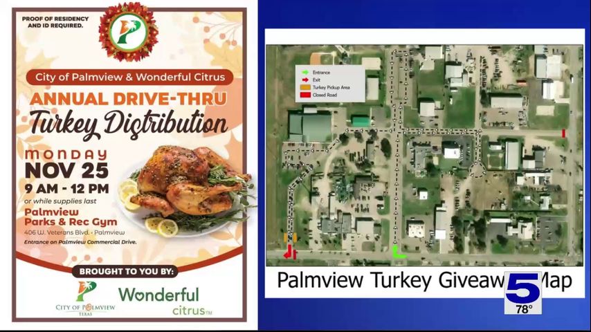 Palmview distributing turkeys in drive-thru giveaway