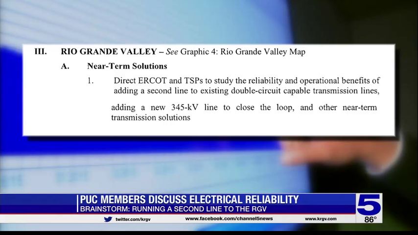 PUC discusses electrical reliability, looking into adding second line to Rio Grande Valley