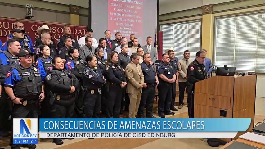 Policía de Edinburg CISD advierte sobre las consecuencias de las amenazas escolares