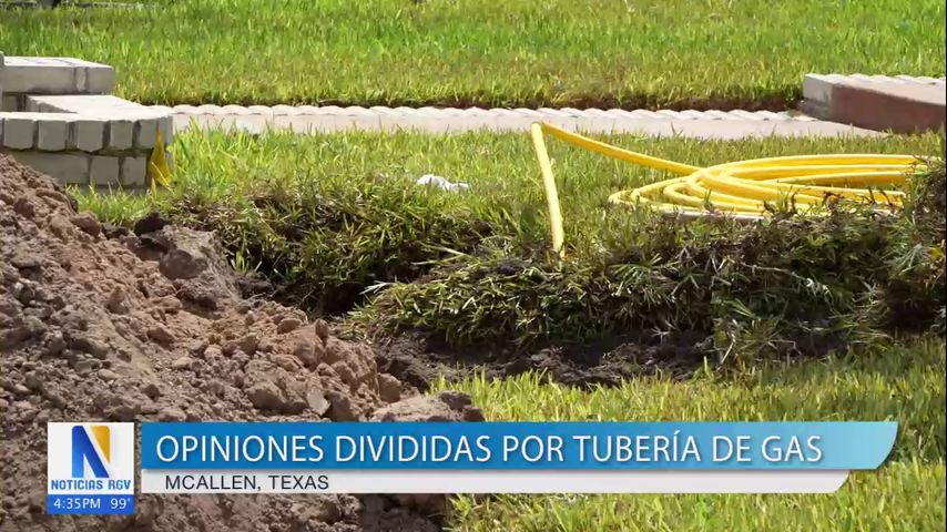 Residentes de Dove Landing en McAllen rechazan la instalación de tuberías de gas natural