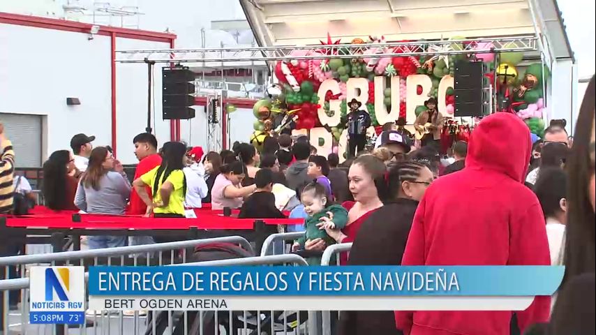 Edinburg realiza la entrega de regalos navideños con la participación del Grupo Frontera