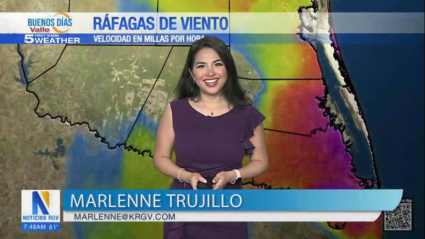 Lunes 4 de Noviembre: Cálido con viento, temperaturas en los 92s