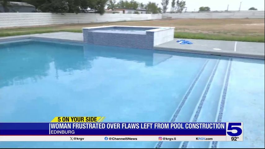 5 On Your Side: Woman frustrated over pool construction flaws