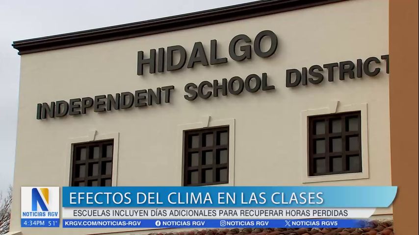 Escuelas de Hidalgo y Edinburg planifican la recuperación de clases por el frente frío