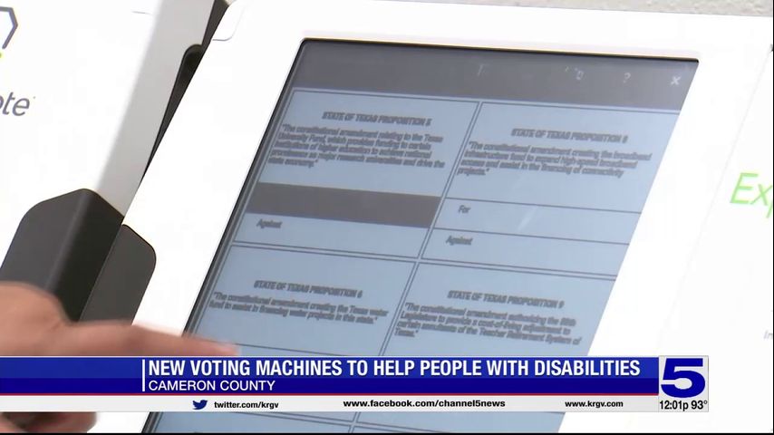 New voting machines in Cameron County will assist people with disabilities