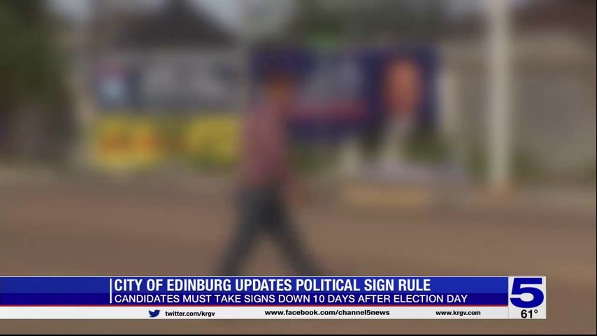 Edinburg to enforce new city ordinance on political signs