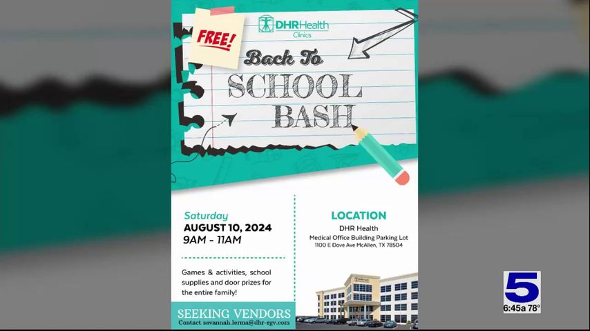 DHR Health in McAllen to hand out school supplies at back-to-school bash