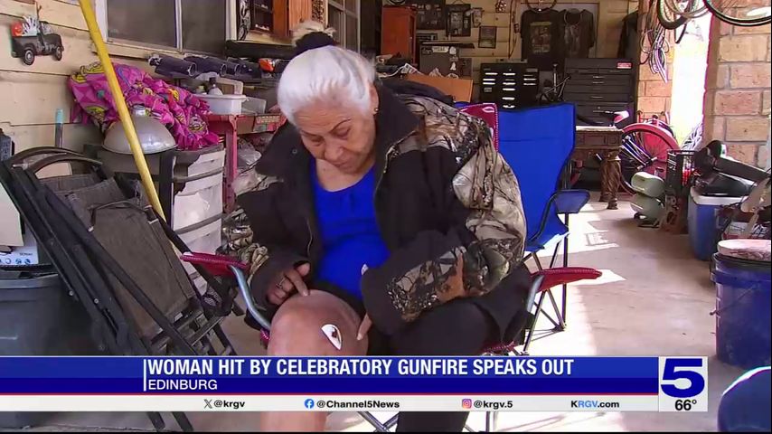 Edinburg woman recovering after being hit by celebratory gunfire