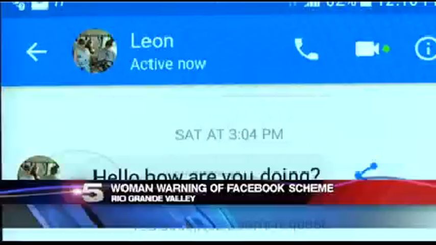 Valley Woman Warning of Facebook Scheme