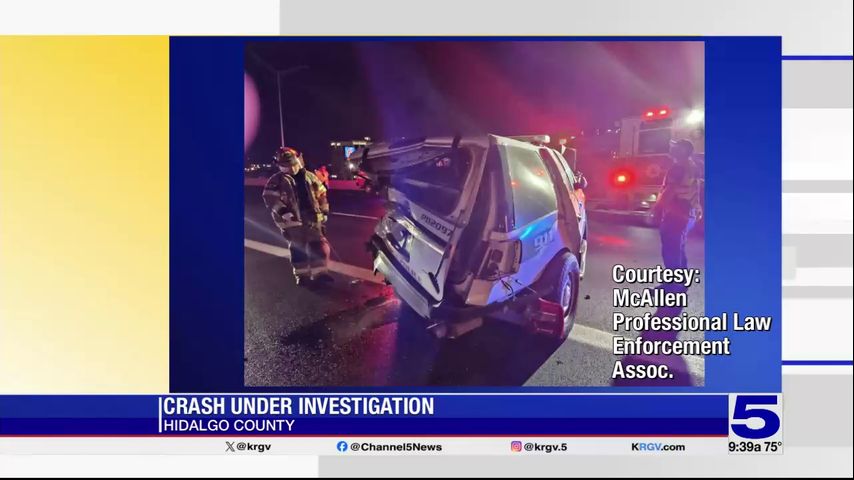 McAllen police unit struck while providing assistance with deadly Pharr crash