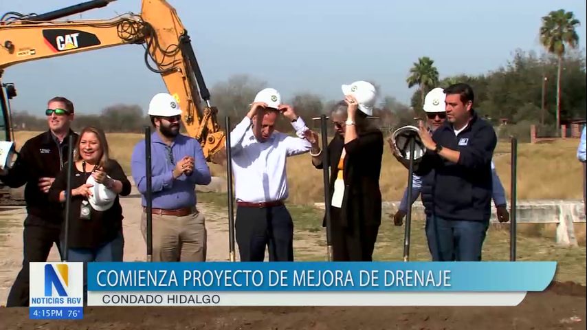 Inician proyecto de mejoras de drenaje en el condado Hidalgo