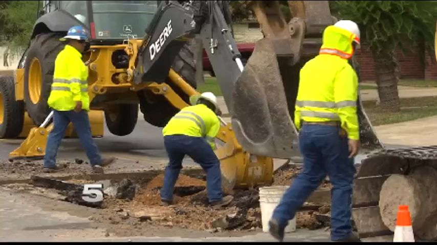 Harlingen City Crews Working to Gain Ground on Sinkhole