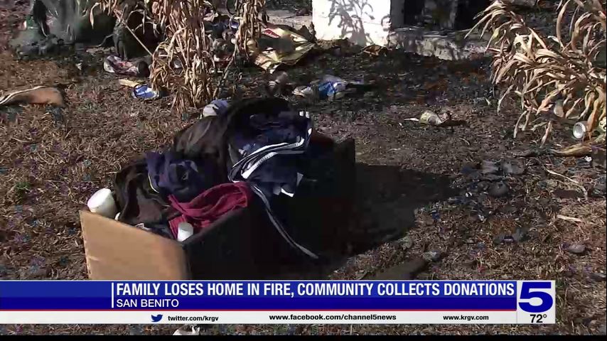 Community comes together for support after San Benito family loses home in fire