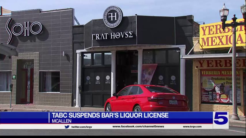 Texas Alcohol Beverage Commission temporarily suspends McAllen bar's liquor license