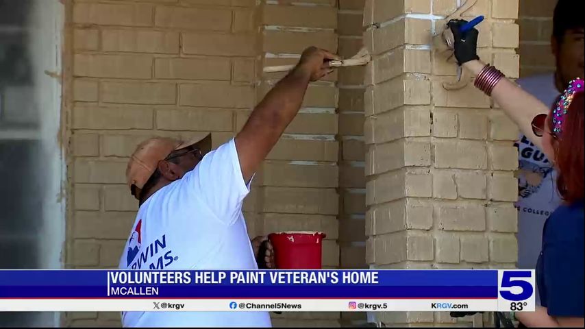 Volunteers help paint veteran's home in McAllen