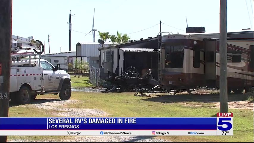 Fire spreads to several structures at Los Fresnos RV park