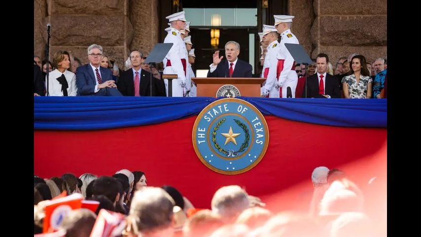 Gov. Greg Abbott says in inauguration speech Legislature will prioritize budget surplus, schools and power grid