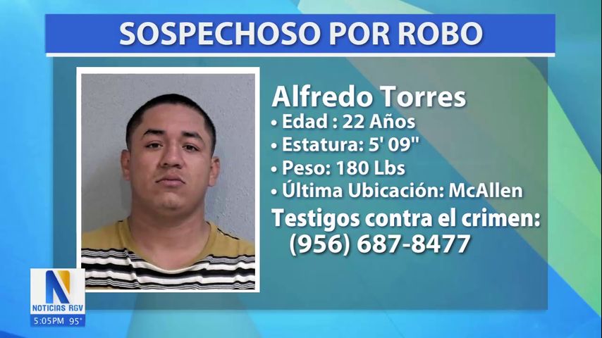 Policía de McAllen busca a Alfredo Torres, sospechoso de robo de vehículos