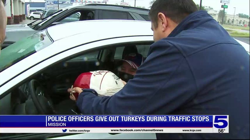 Mission police surprise drivers with turkeys during traffic stops