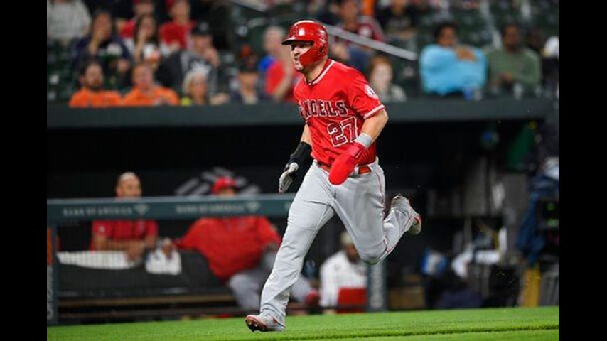 Trout HR, 3 RBIs help Angels beat Orioles 8-3