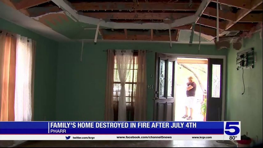 Pharr family displaced after fire destroys their home