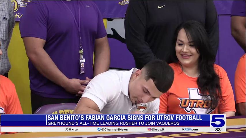 San Benito's Fabian Garcia signs for UTRGV football