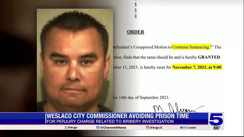 Former Weslaco commissioner sentenced to time served following perjury conviction - Vimarsana News