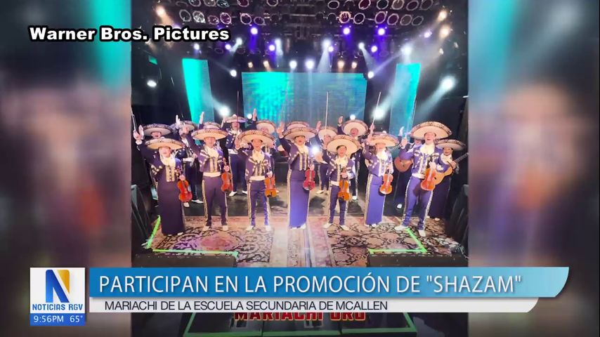 El grupo de mariachis de McAllen High School aparece en la promoción de la película 'Shazam'