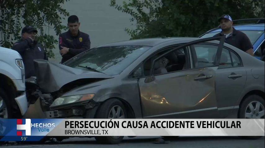 Persecución termina con accidente de tránsito en Brownsville