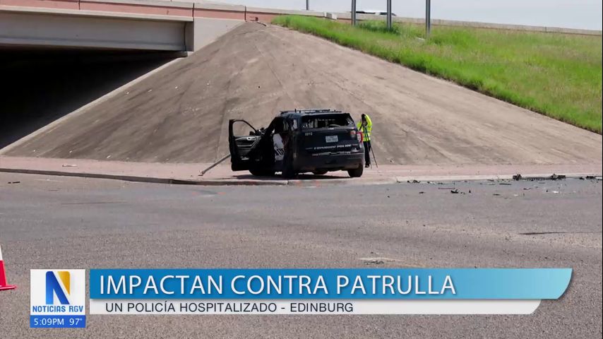 Conductor ebrio sospechoso choca contra unidad de patrulla de Edinburg