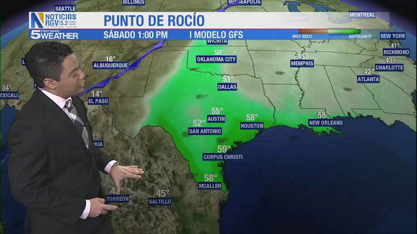 Miércoles 13 de Noviembre: Baja humedad con temperaturas en los bajos 80s