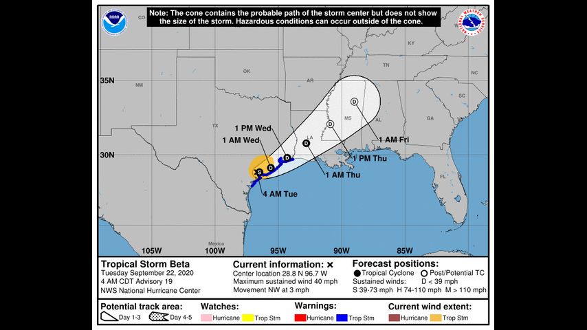 Biggest unknown with Beta is how much rain it will bring