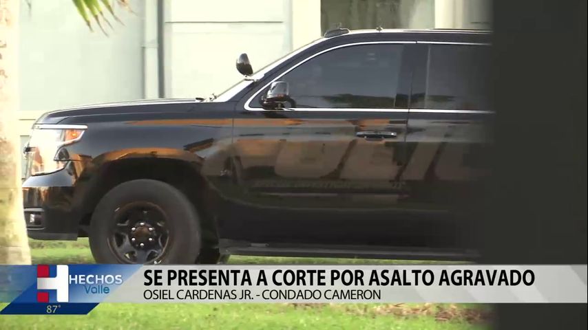 Osiel Cardenas Jr, hijo del ex capo del cartel del golfo, se presenta en la corte judicial del condado Cameron por asalto agravado