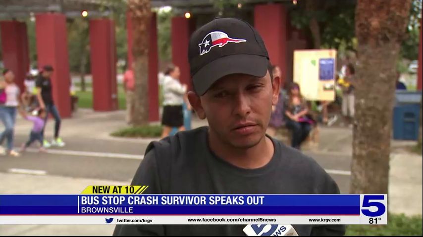 Survivor of Brownsville bus stop crash speaks out