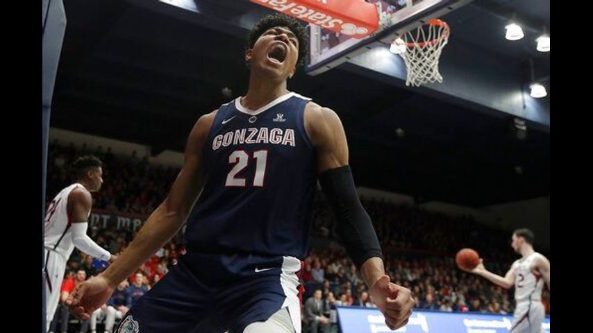 Zags, Cavaliers remain 1-2 in week of changes for AP Top 25