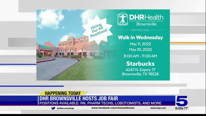 DHR Health holding job fair at Starbucks in Brownsville