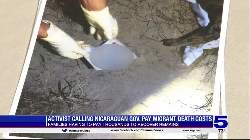 Activist calling on Nicaraguan government to pay for migrant death costs