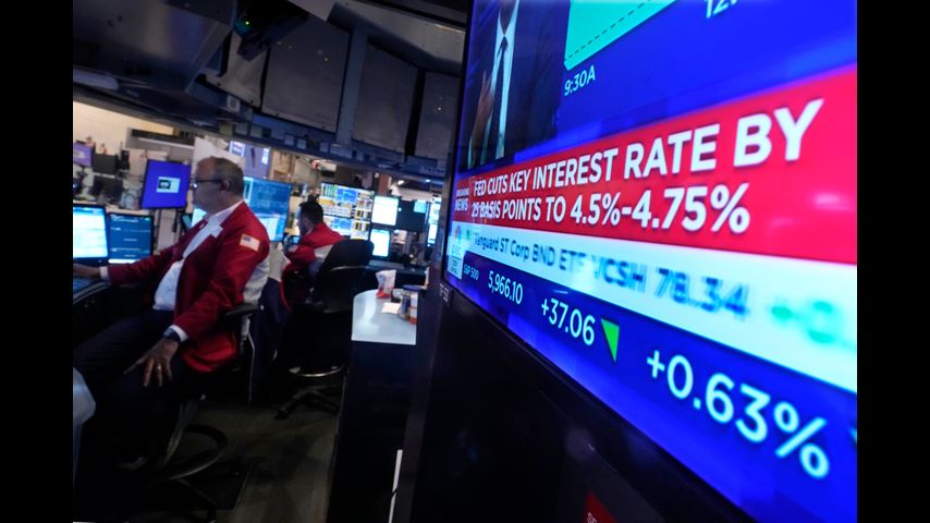 Federal Reserve cuts its key interest rate by a quarter-point amid postelection uncertainty