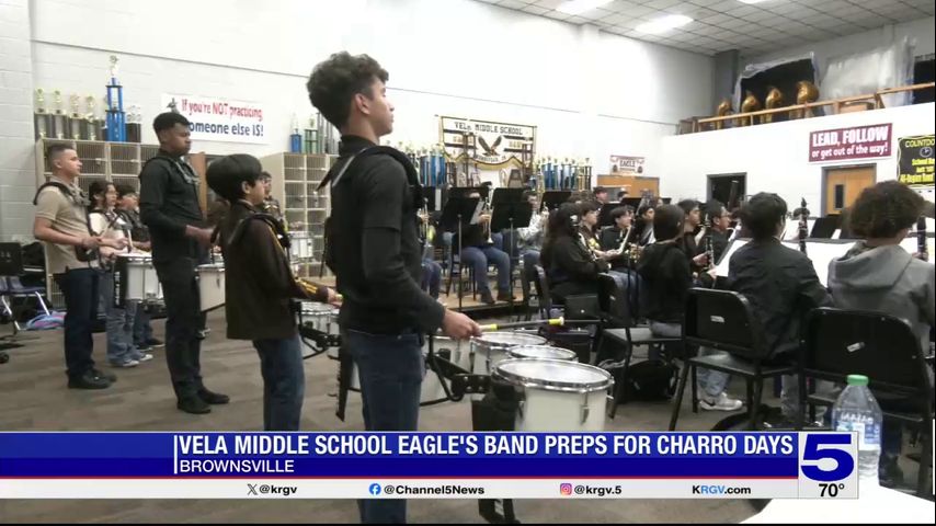 Vela Middle School band preparing for Charro Days performances