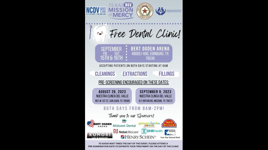 Free dental clinic to be held in Edinburg