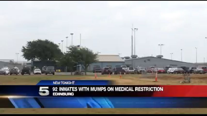 Lopez State Jail Inmates on Medical Restriction due to Mumps