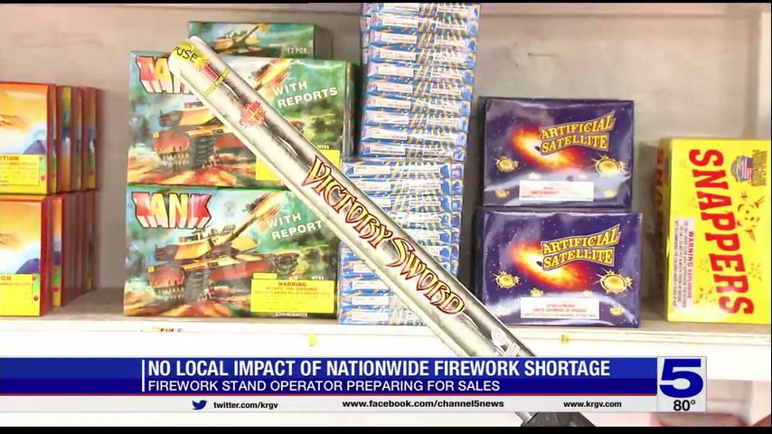 US faces fireworks shortage ahead of holiday weekend— local vendors say no impact felt