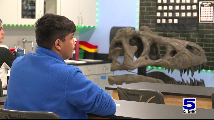 IDEA Robindale teacher shares love of science with 3D-printed T-rex skull