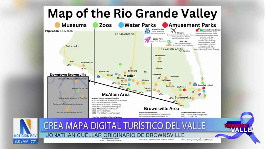 Residente de Brownsville crea mapa digital turístico del Valle